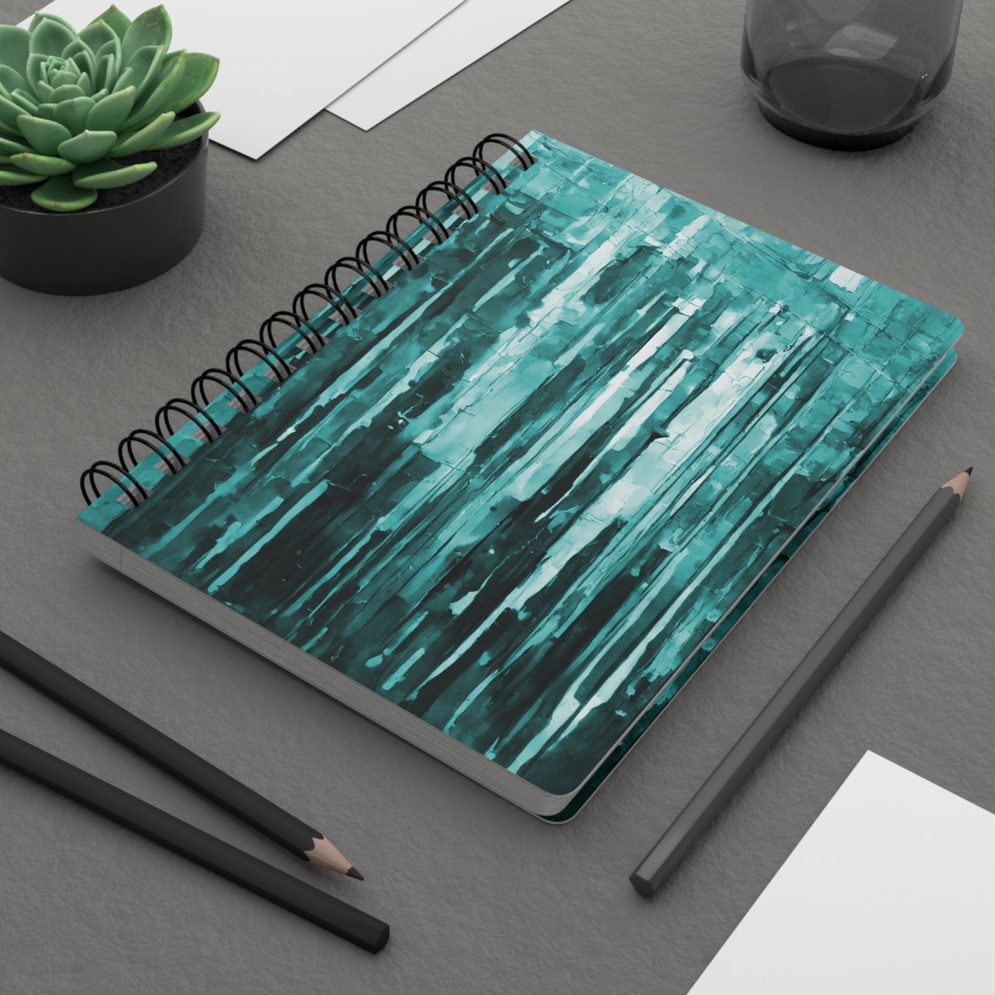Striped Tif Spiral Bound Journal, 5" x 7" 150 pages
