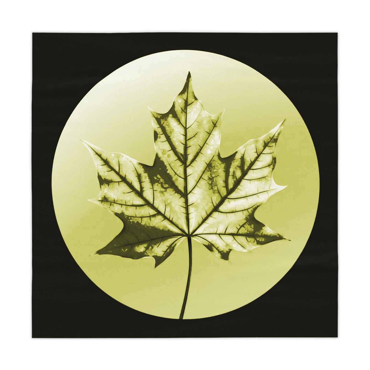 Lemongrass Maple Leaf Tablecloth, 55" x 55"