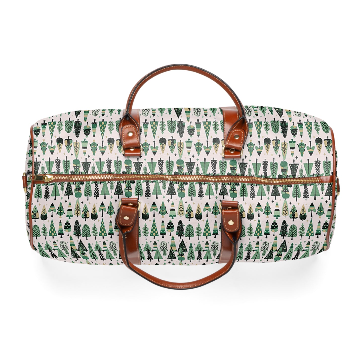 Mini Vintage Green Trees Waterproof Travel Bag, 20' x 12'
