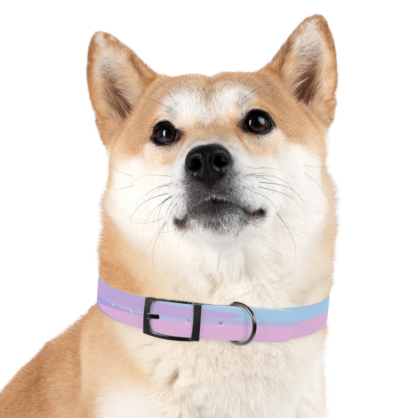 Pastel Purple and Mauve Patches Extra Large Dog Collar
