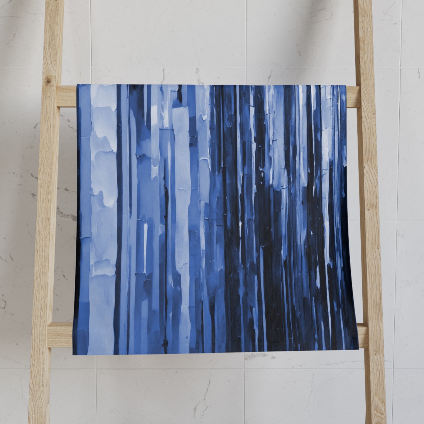 Striped Deep Blue Hand Towel, 16" x 28"