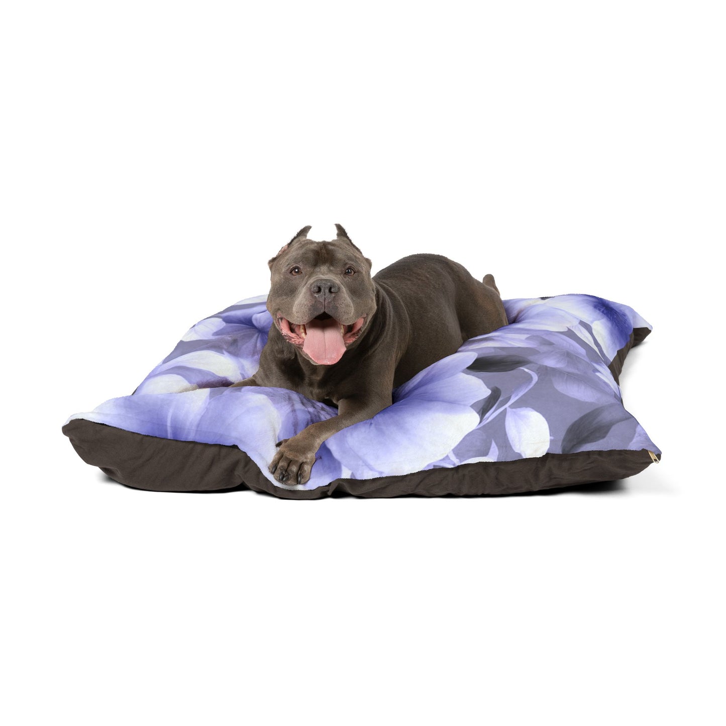 Indigo Blossom Floral Bunch Pet Bed, 50" × 40"