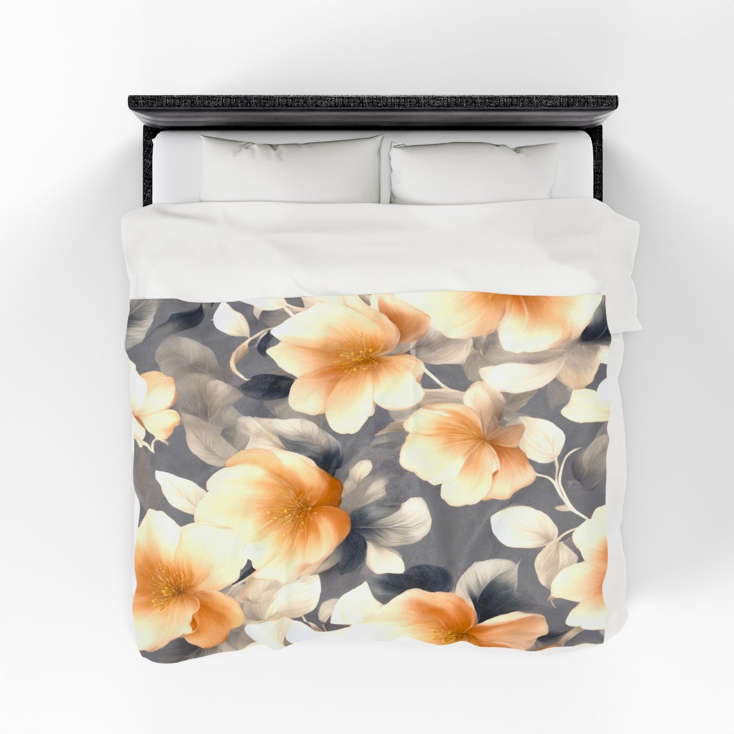 Soft Blossom Floral Bunch Velveteen Plush Blanket, 60" x 80"