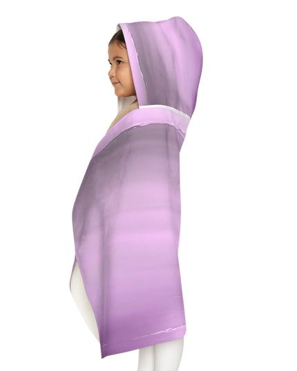 Dark Pink Sea Amethyst Fog Youth Hooded Towel, 24" x 48"