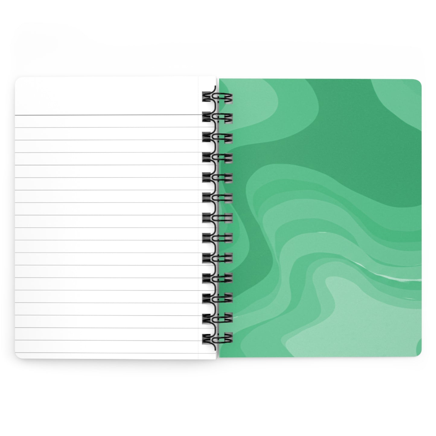 Mint Green Wavey Spiral Bound Journal, 5" x 7" 150 pages