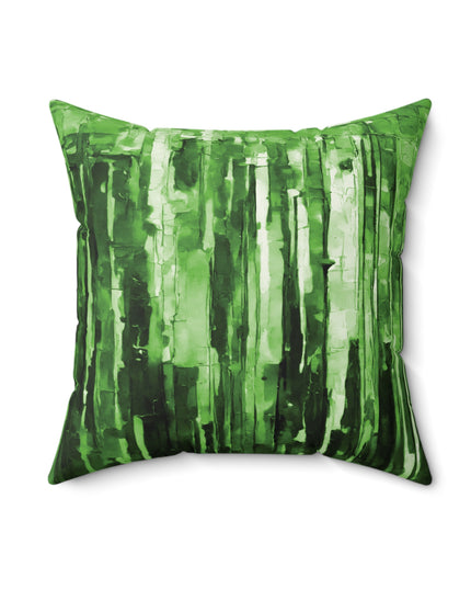 Striped Mint Pastel 18" x 18" Faux Suede Square Pillow