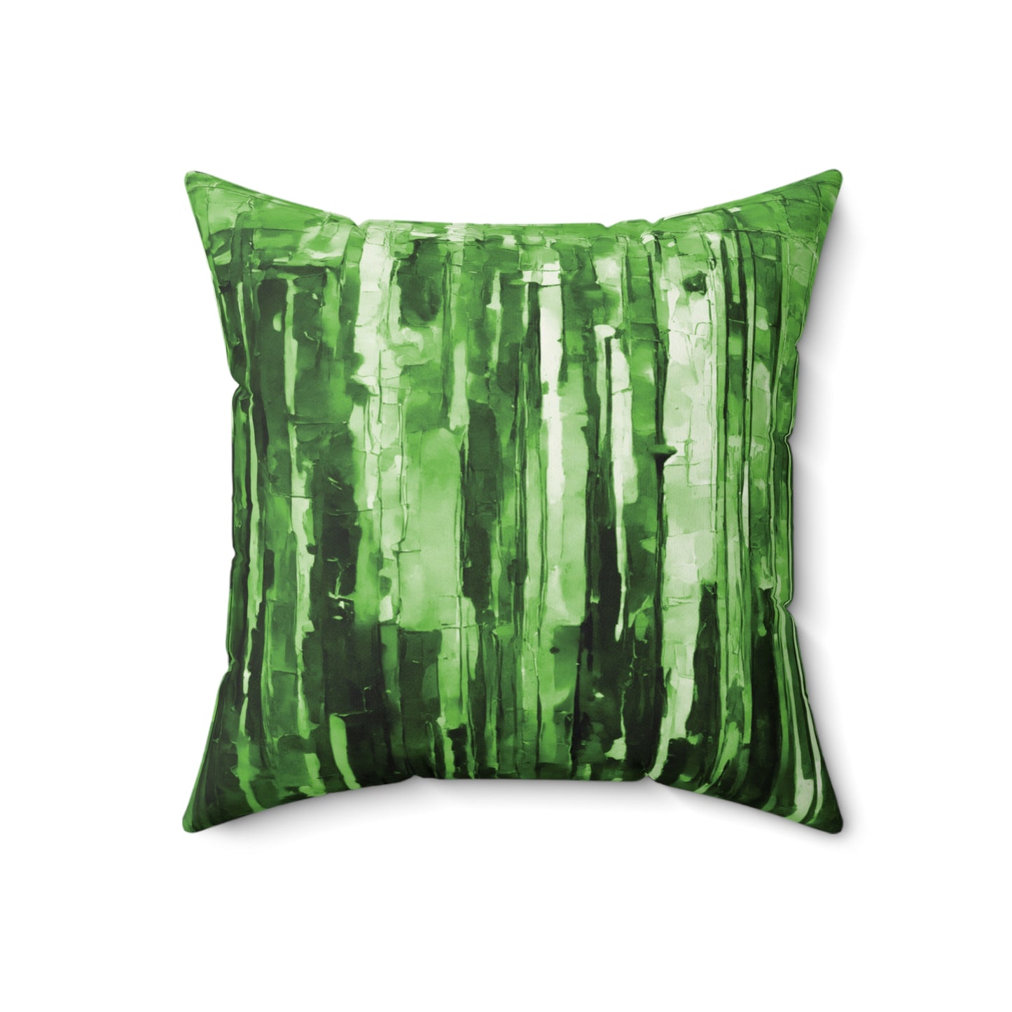 Striped Mint Pastel 18" x 18" Faux Suede Square Pillow