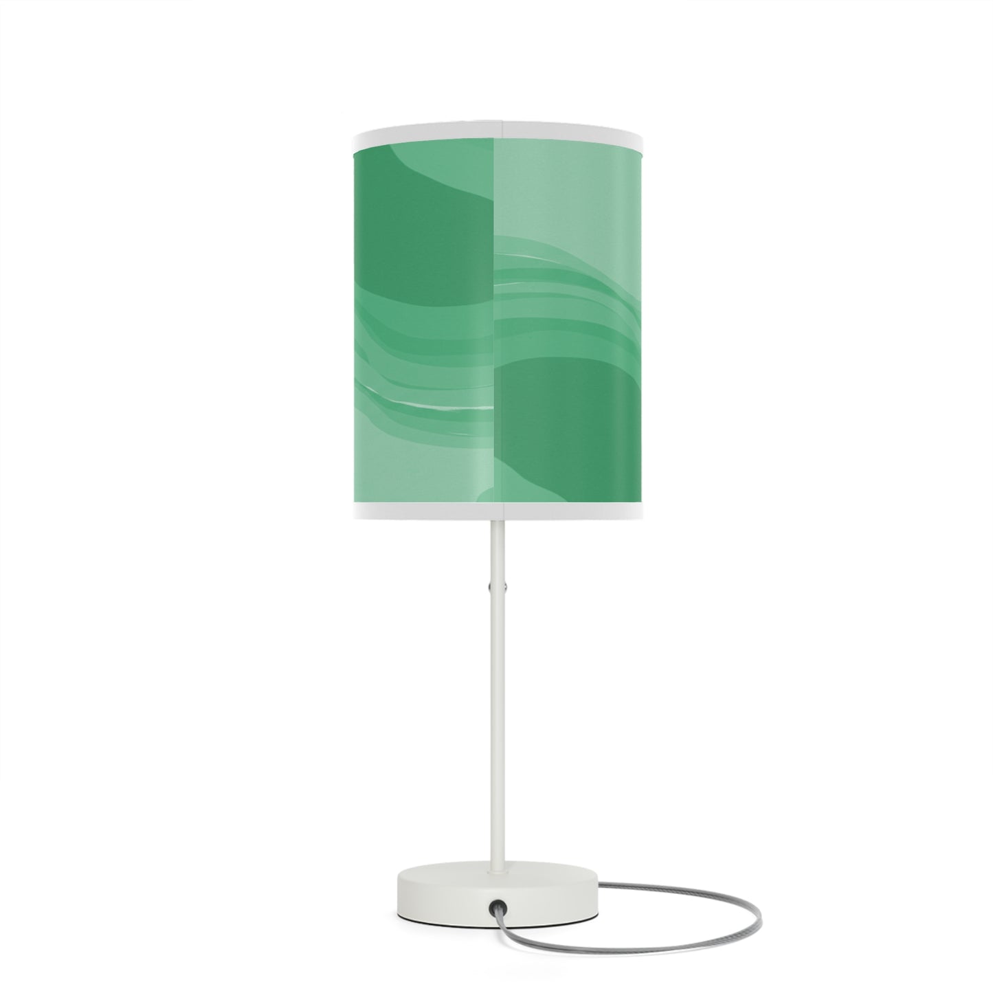 Mint Green Wavey Table Lamp on a White or Silver Stand, US|CA plug