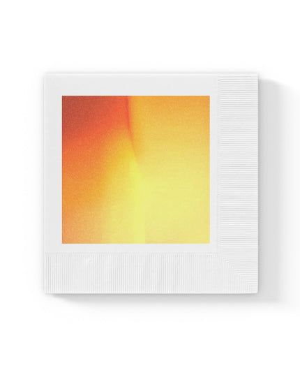 Phoenix Fade White Coined Napkins, 6.5" x 6.5"