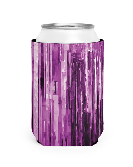 Striped Powder Lavender 12 oz Can Cooler Sleeve