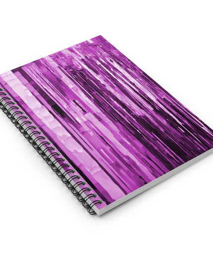 Striped Powder Lavender Spiral Notebook - Ruled Line, 6" x 8", 118 pages