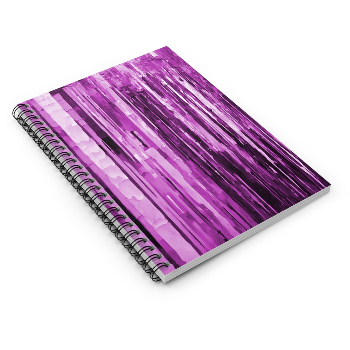 Striped Powder Lavender Spiral Notebook - Ruled Line, 6" x 8", 118 pages