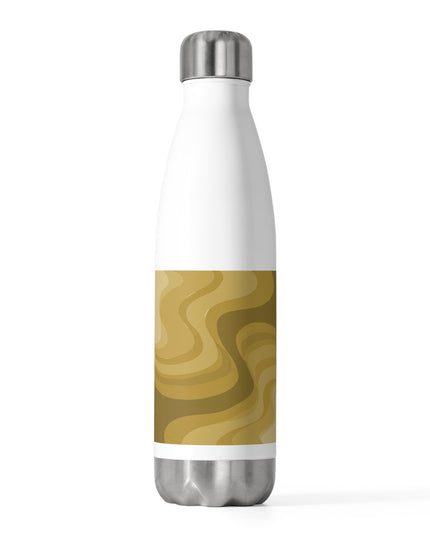 Brown Wavey 20oz Insulated Water Bottle