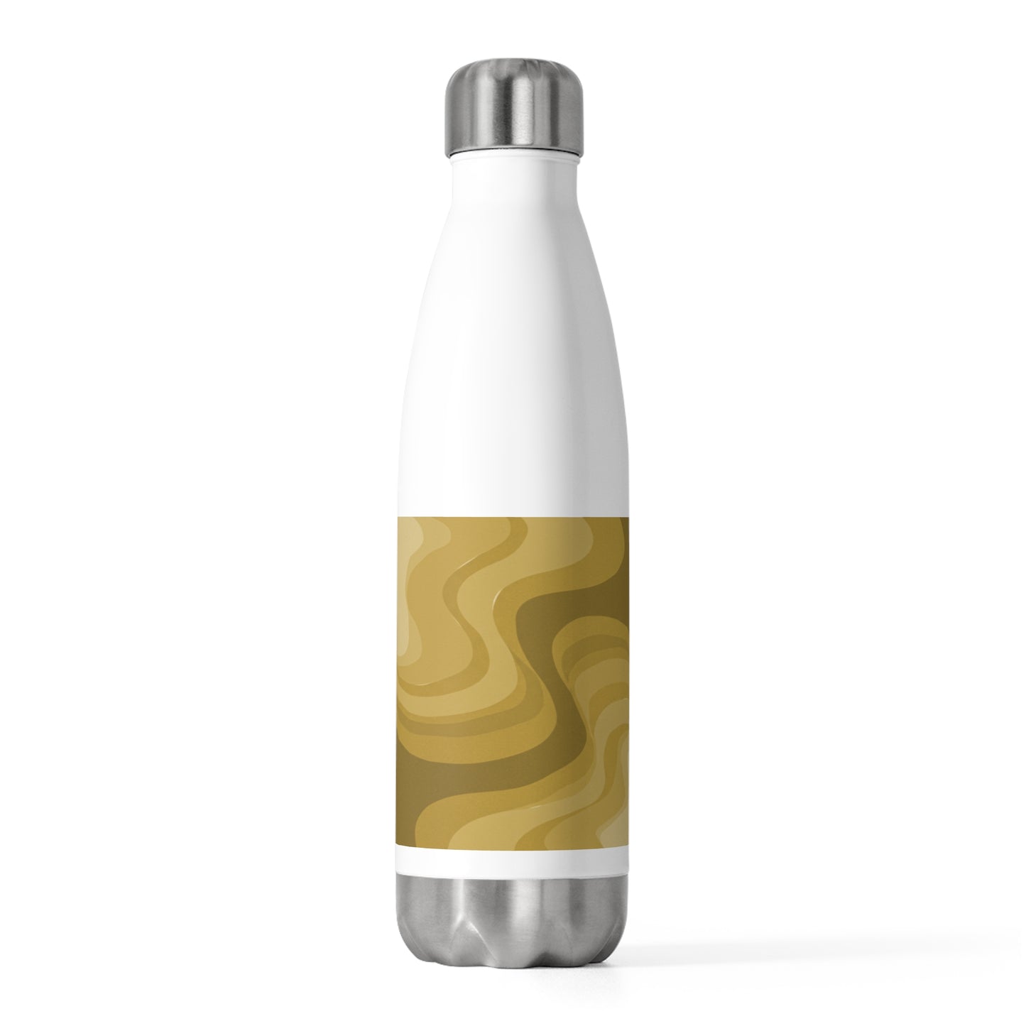 Brown Wavey 20oz Insulated Water Bottle