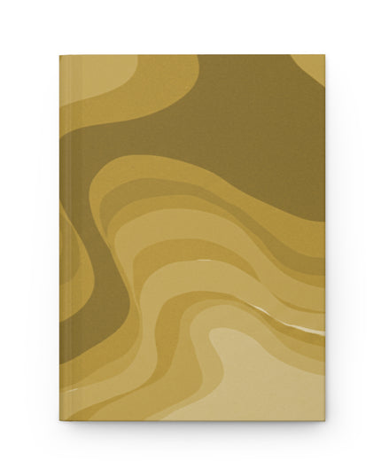 Brown Wavey 5.75" x 8" Hardcover Journal Matte with 150 lined pages