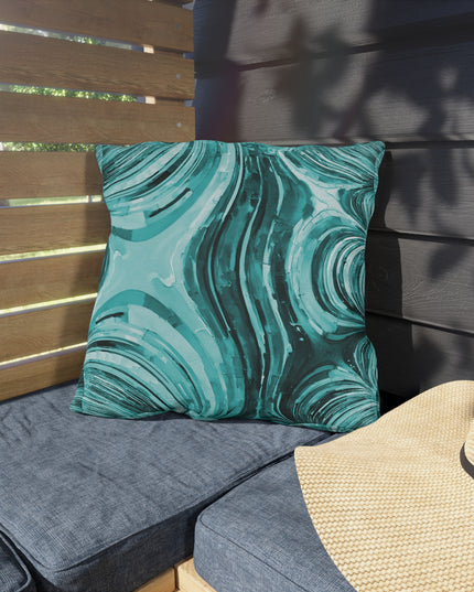 Uzi Spiral Tif Outdoor Pillow, 18" x 18"