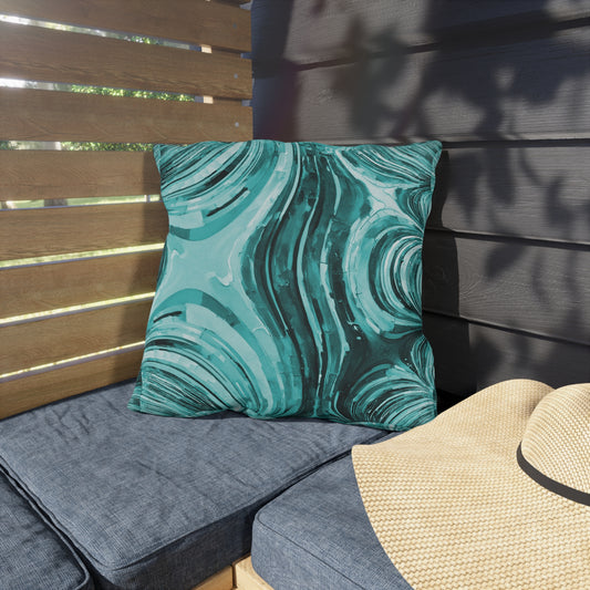 Uzi Spiral Tif Outdoor Pillow, 18" x 18"