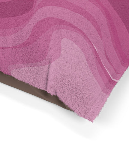 Pinky Mauve Wavey 28" × 18" Pet Bed