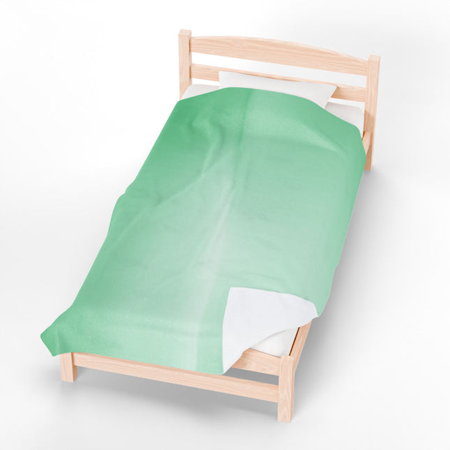 Mint Fade Velveteen Plush Blanket, 60" x 80"