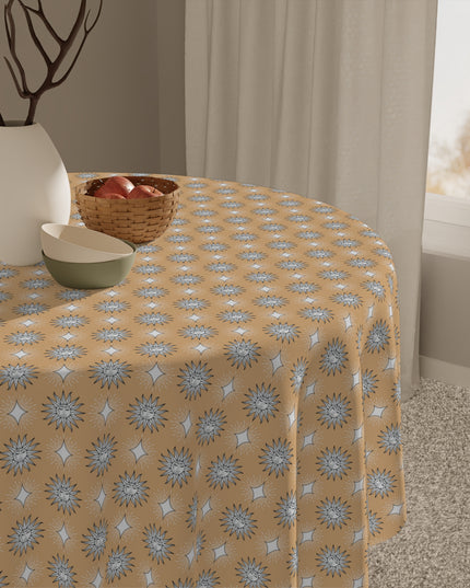 Tan Sunset Star-crossed Bodies Tablecloth, 55" x 55"