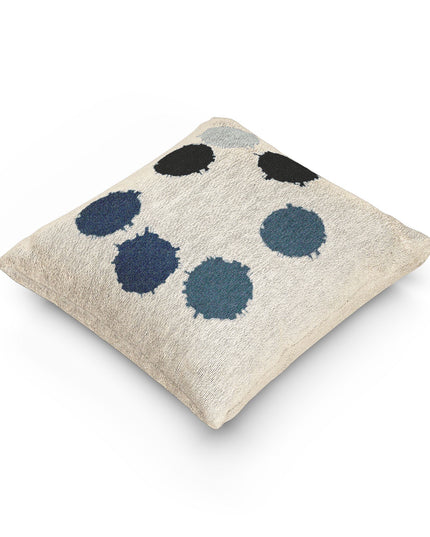 Blue Barrel Woven Pillow, 17" x 18"