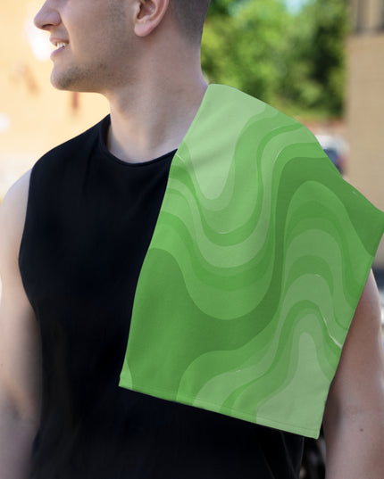 Greenie Meanie Wavey Rally Towel, 11" x 18"
