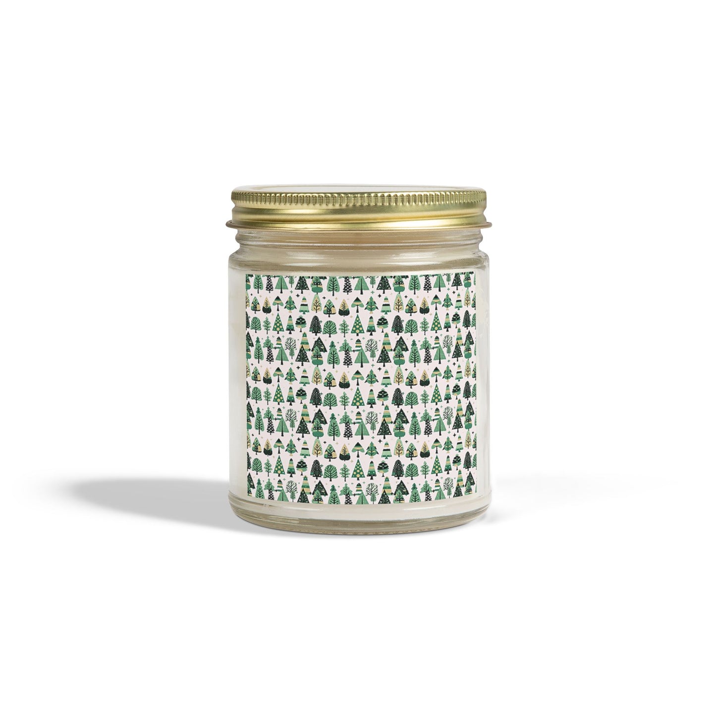 Mini Vintage Green Trees Scented Candles, Coconut Apricot Wax (9oz)
