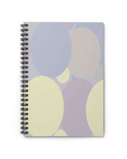 Pastel Soft Blue and Soft White Patches Spiral Notebook - Ruled Line, 6" x 8", 118 pages