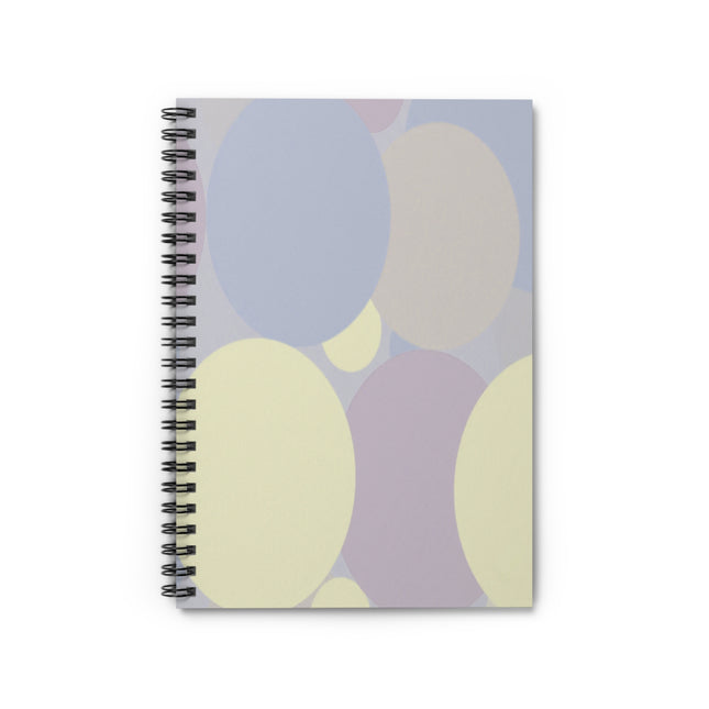 Pastel Soft Blue and Soft White Patches Spiral Notebook - Ruled Line, 6" x 8", 118 pages