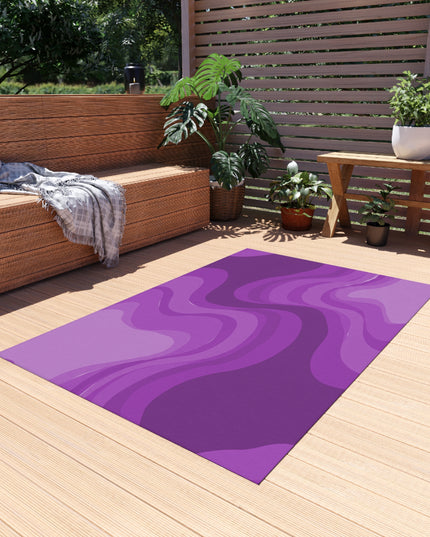 Wavey Purple Wavey 48" x 72" Outdoor Rug