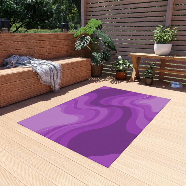 Wavey Purple Wavey 48" x 72" Outdoor Rug