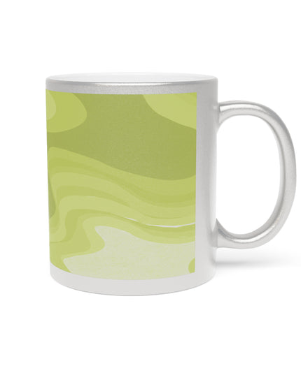 Lemon Wavey 11 oz Metallic Mug (Silver\Gold)