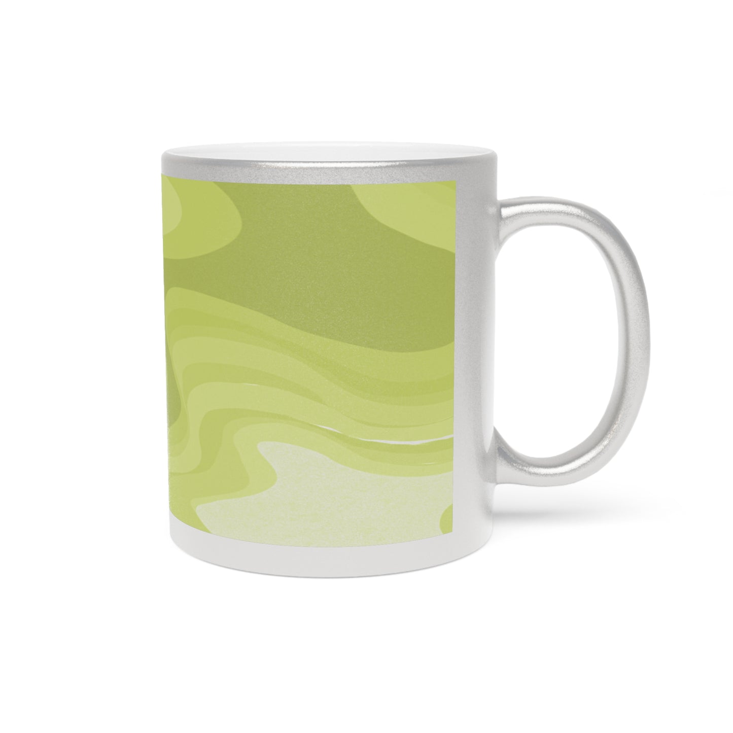 Lemon Wavey 11 oz Metallic Mug (Silver\Gold)