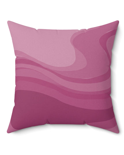Pinky Mauve Wavey 20" x 20" Faux Suede Square Pillow