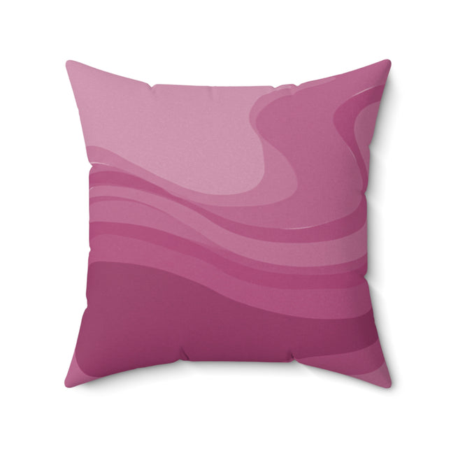 Pinky Mauve Wavey 20" x 20" Faux Suede Square Pillow