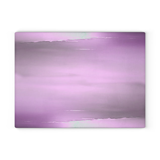 Dark Pink Sea Amethyst Fog Glass Cutting Board, 11" x 15"