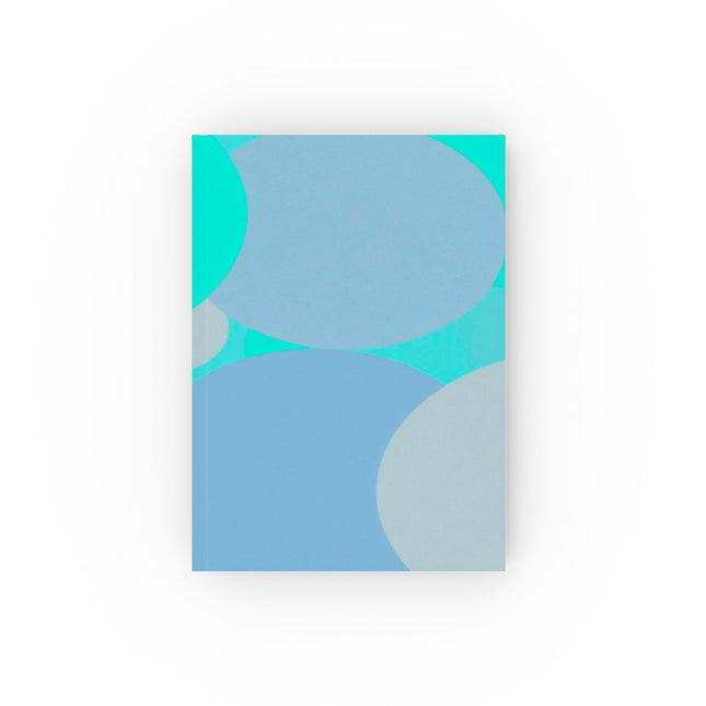 Pastel Tan and Tif Patches 5.2" x 7.4" Hard Backed Journal with 128 blank pages