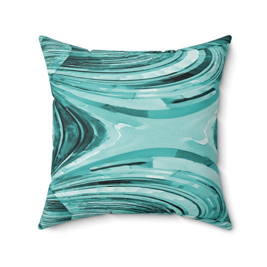Uzi Spiral Tif Faux Suede Square Pillow, 20" x 20"