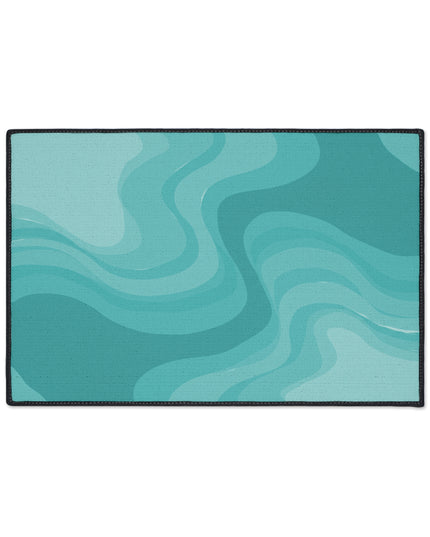 Tif Green Wavey 18" x 27" Heavy Duty Floor Mat