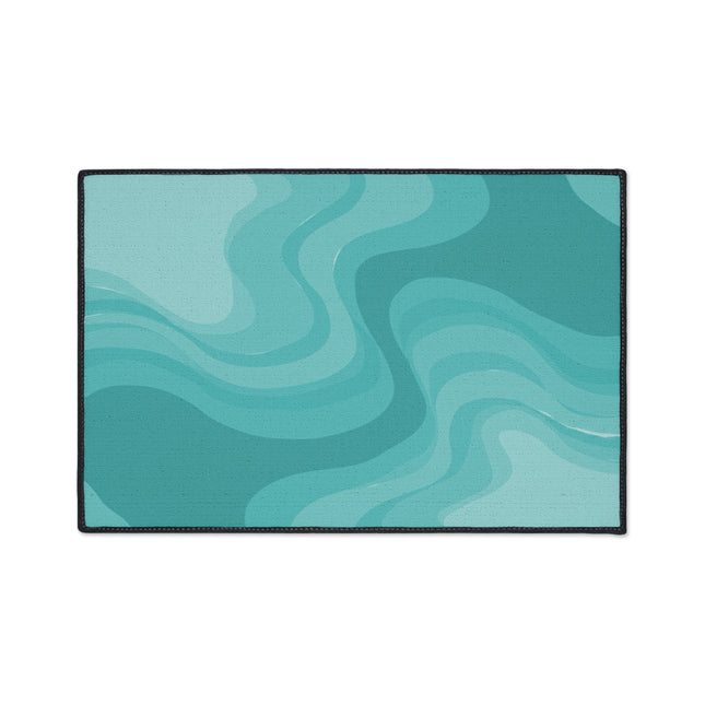 Tif Green Wavey 18" x 27" Heavy Duty Floor Mat