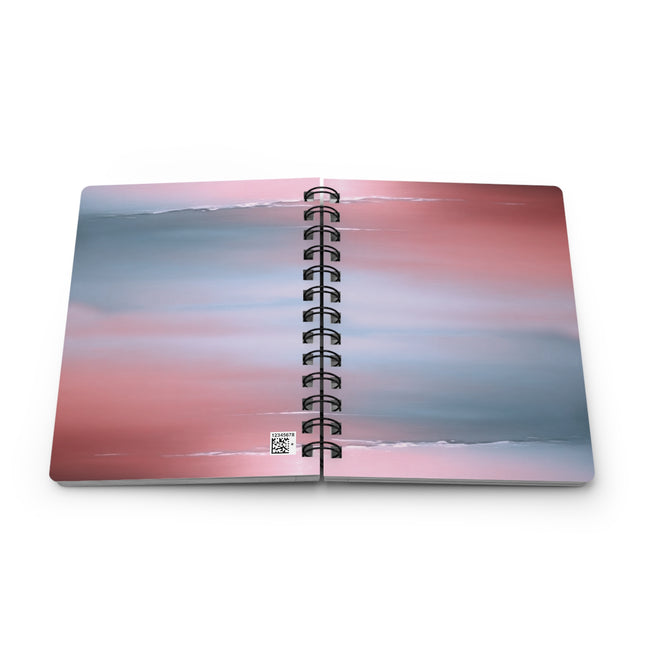 Gray Sea Pink Fog Spiral Bound Journal, 5" x 7" 150 pages