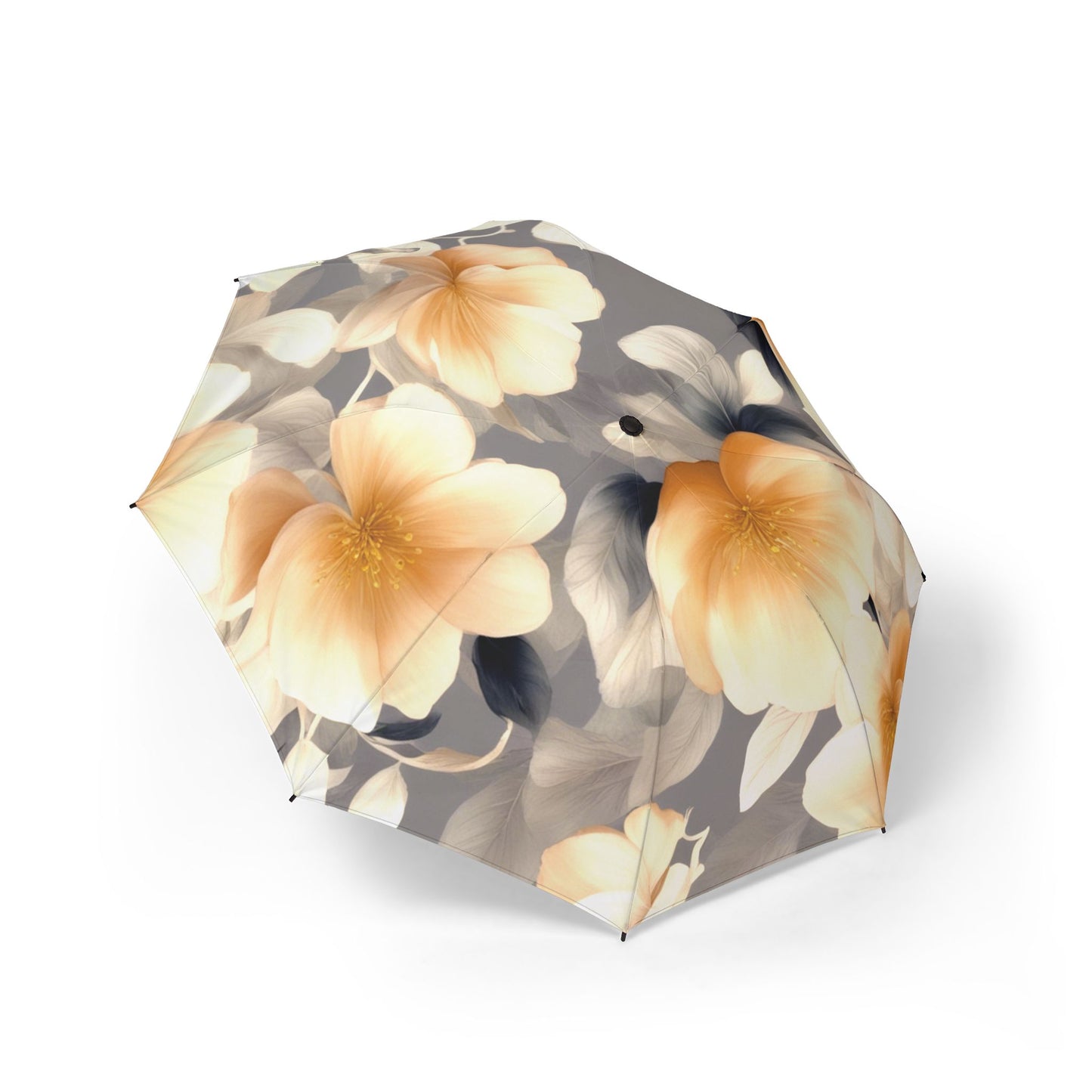 Soft Blossoms Floral Bunch Foldable Umbrella - Compact & Chic