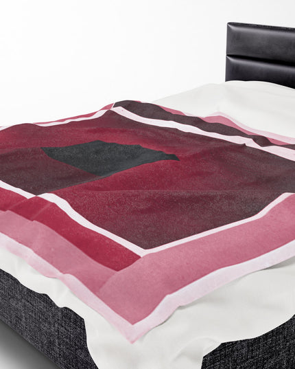Red Shadow Velveteen Plush Blanket, 60" x 80"