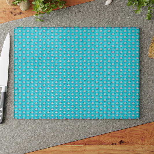 Tif Green Star-crossed Bodies Glass Cutting Board, 11" x 15"