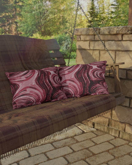 Uzi Spiral Ruby 20" x 14" Outdoor Pillow