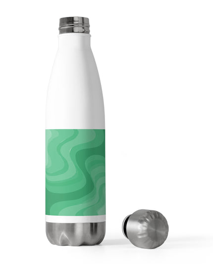 Mint Green Wavey 20oz Insulated Water Bottle