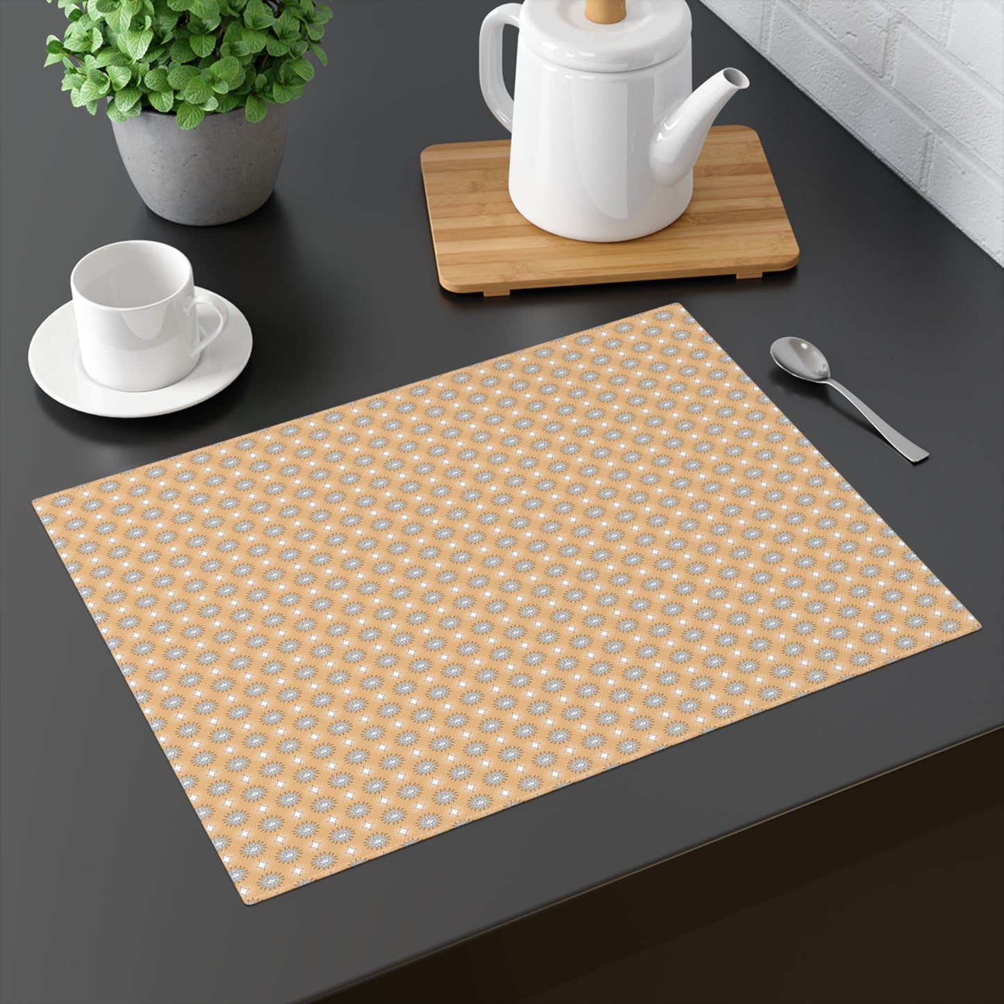 Tan Sunset Star-crossed Bodies Placemat, 1 pc