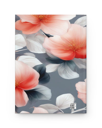 Red Blossom Floral Bunch Hardcover Journal Matte with 150 lined pages, 5.75" x 8"