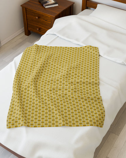 Lemongrass Star-crossed Bodies Velveteen Plush Blanket, 30" x 40"