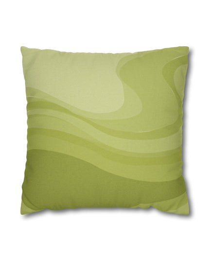 Lemon Wavey Spun Polyester Square Pillowcase, 14" x 14"